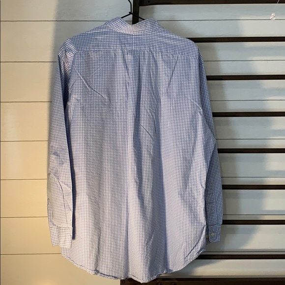 Ralph Lauren light blue gingham button down 16 1/2 - Picture 3 of 6